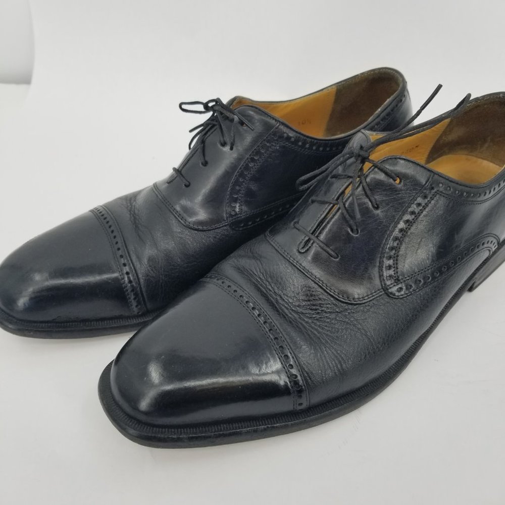 MEZLAN Marin Mens Black Lace Up Dress Shoes SZ10.5